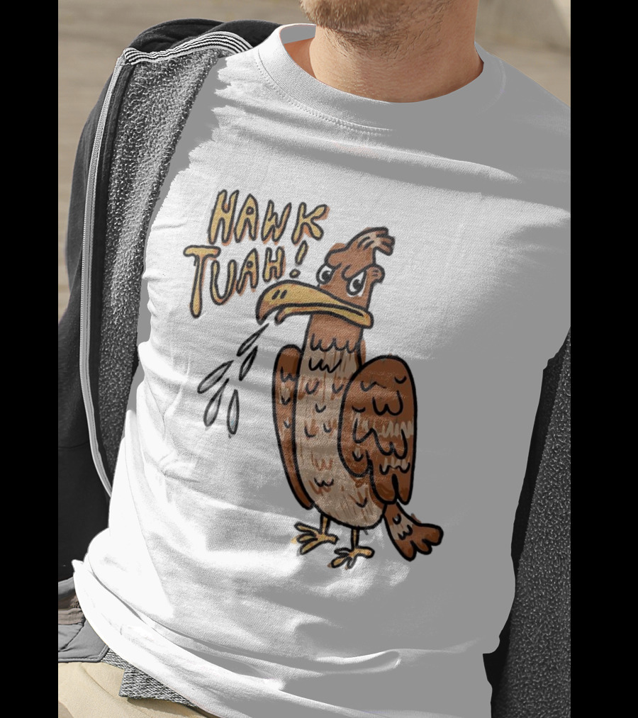 Hawk Tuah Tough Angry Bird With Spilled Ink T-Shirt