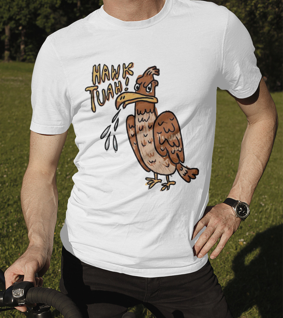 Hawk Tuah Tough Angry Bird With Spilled Ink T-Shirt