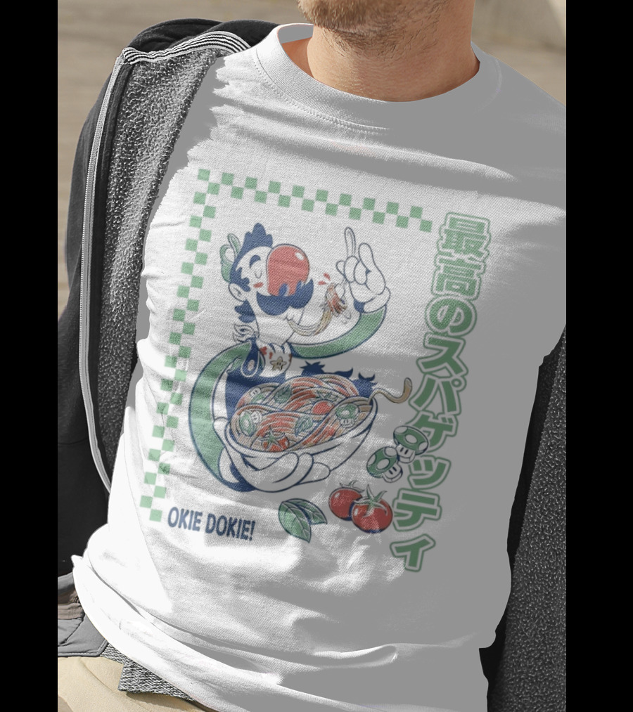Luigi Okie Dokie Spaghetti T-Shirt