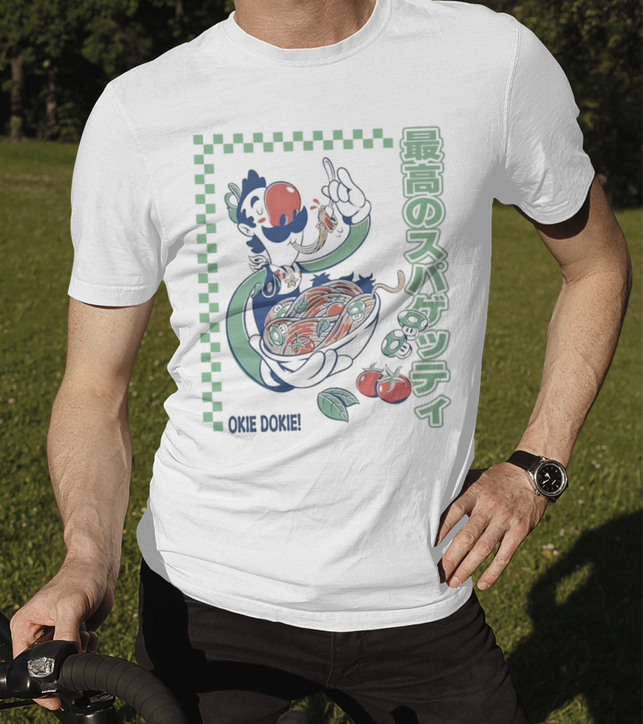 Luigi Okie Dokie Spaghetti T-Shirt