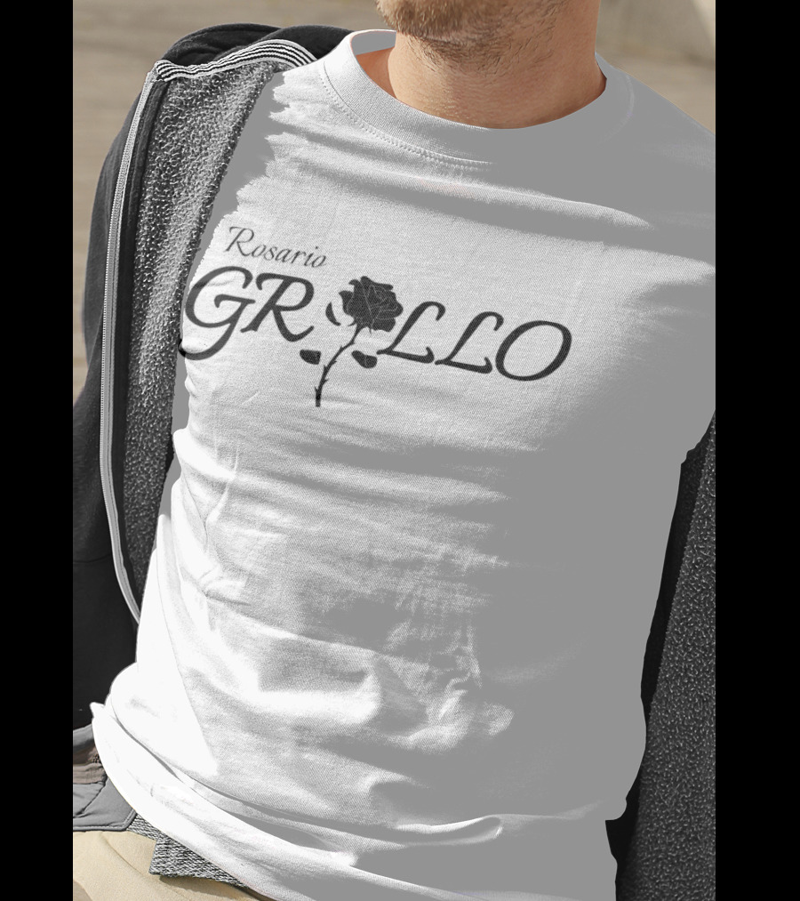 Rosario Grillo Black Rose Emblem T-Shirt