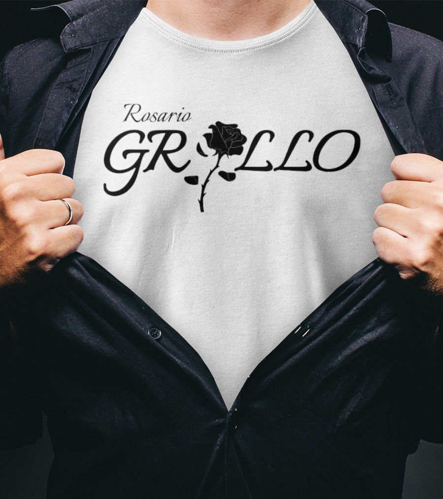 Rosario Grillo Black Rose Emblem T-Shirt