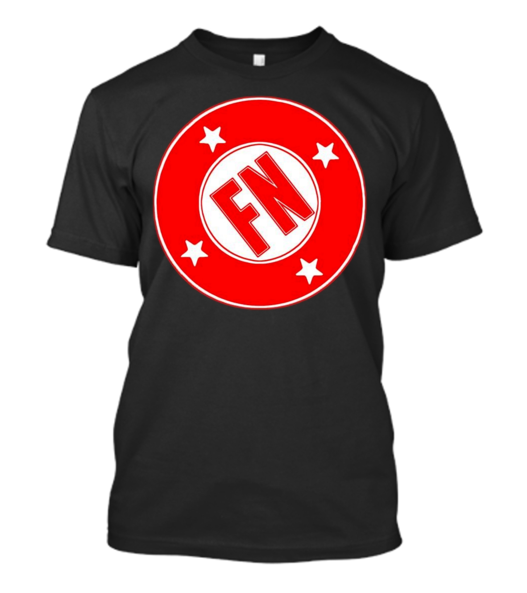 ALL FN Wrestling Red Circle Stars Shield T-Shirt