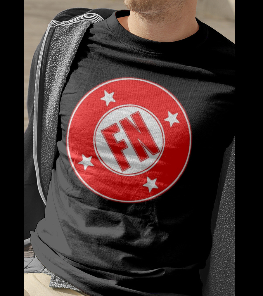 ALL FN Wrestling Red Circle Stars Shield T-Shirt