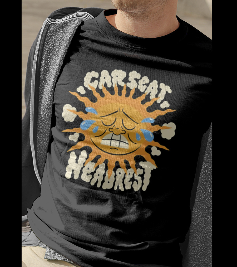 Car Seat Headrest Sun Crying Face T-Shirt