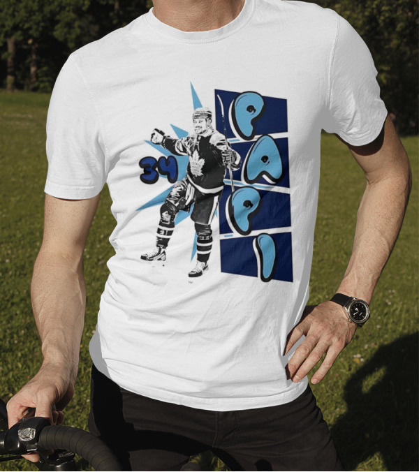 Toronto Maple Leafs Auston Matthews 34 Papi Hockey Legend T-Shirt