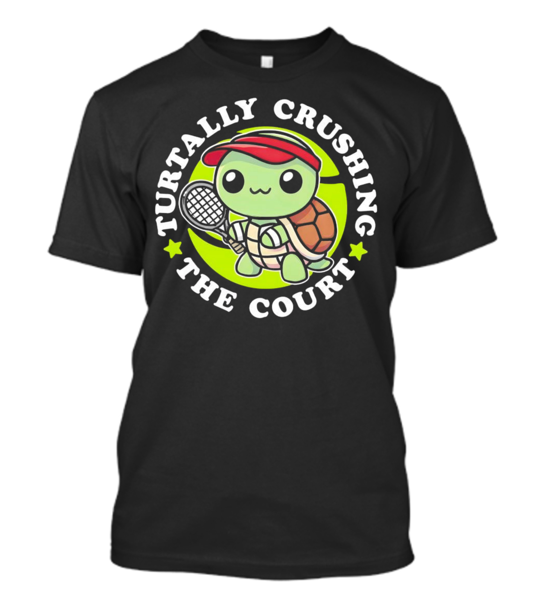 Turtally Crushing The Court Turtle Tennis T-Shirt