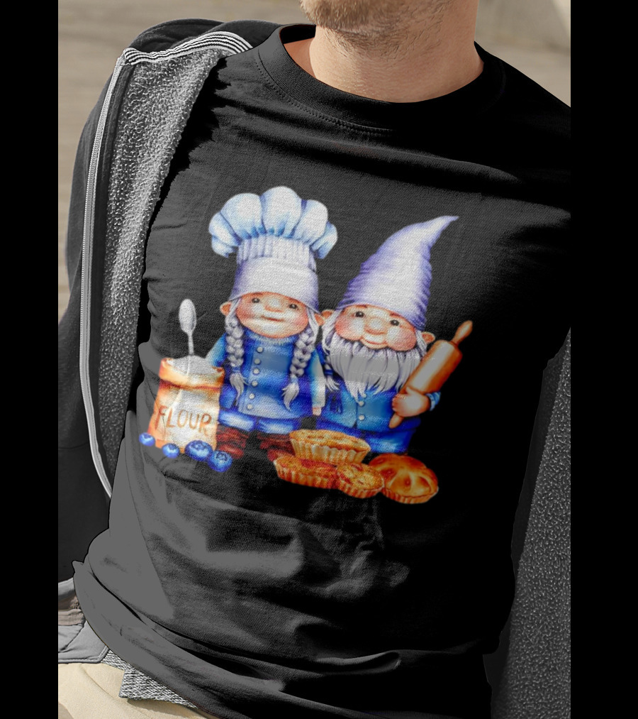 Adorable Baking Gnomes With Flour And Pastries T-Shirt