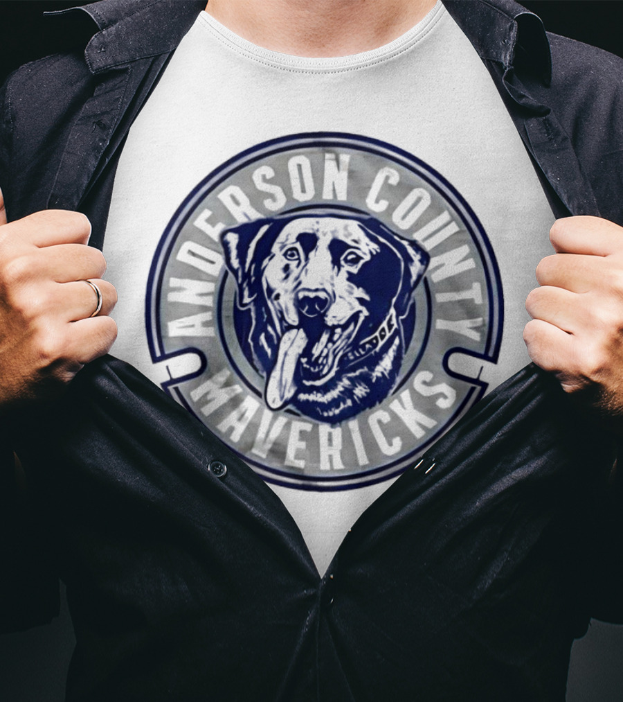 Anderson County Mavericks Dog Emblem T-Shirt