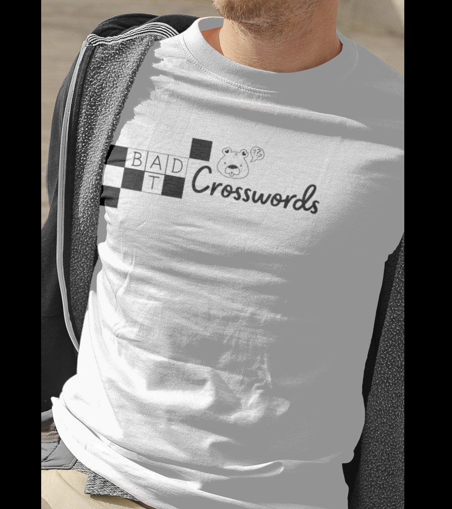 BAD T Crosswords Bear Icon Puzzled Expression T-Shirt