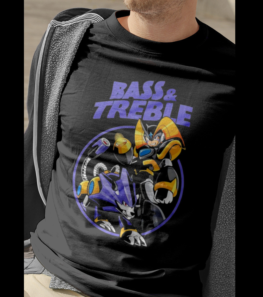 Bass And Treble Mega Man X Black Sabbath Crossover T-Shirt
