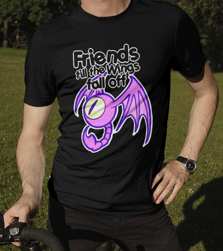 Friends Till The Wings Fall Off Purple Winged Creature T-Shirt