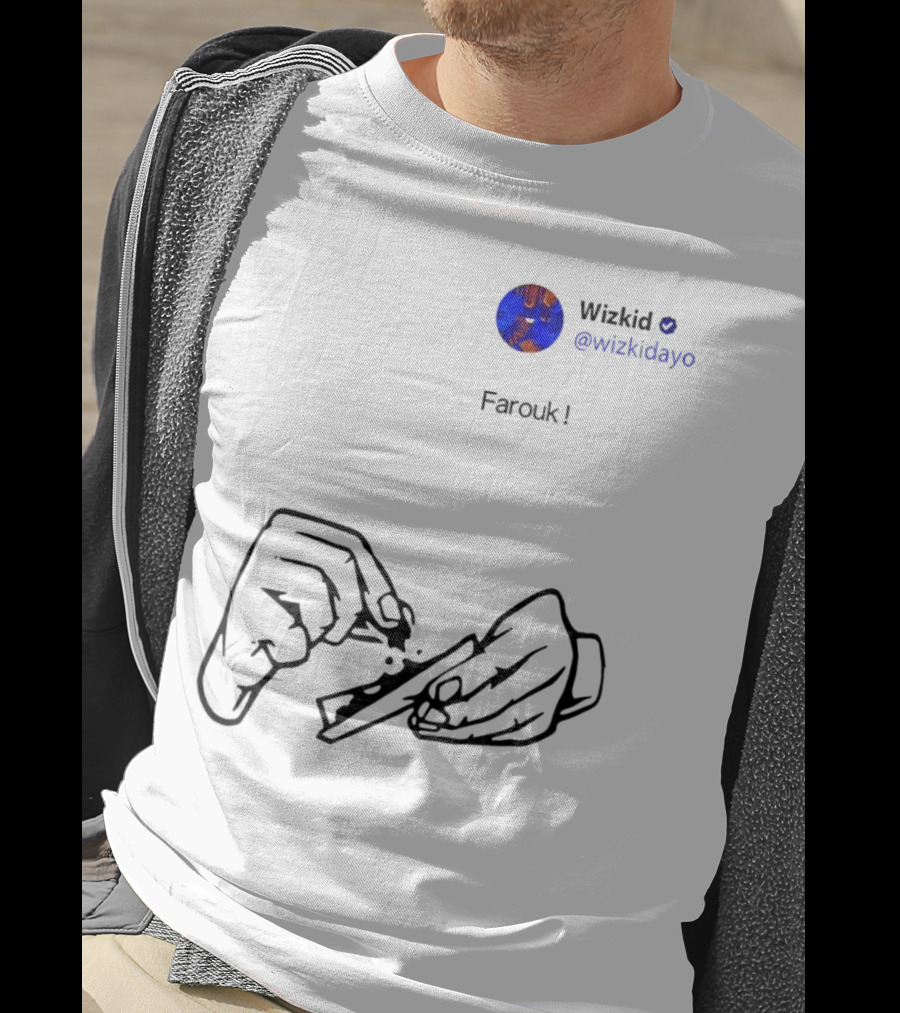 Wizkid @wizkidayo Farouk Godson Wear Hands Rolling T-Shirt