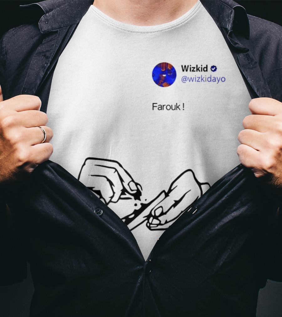 Wizkid @wizkidayo Farouk Godson Wear Hands Rolling T-Shirt