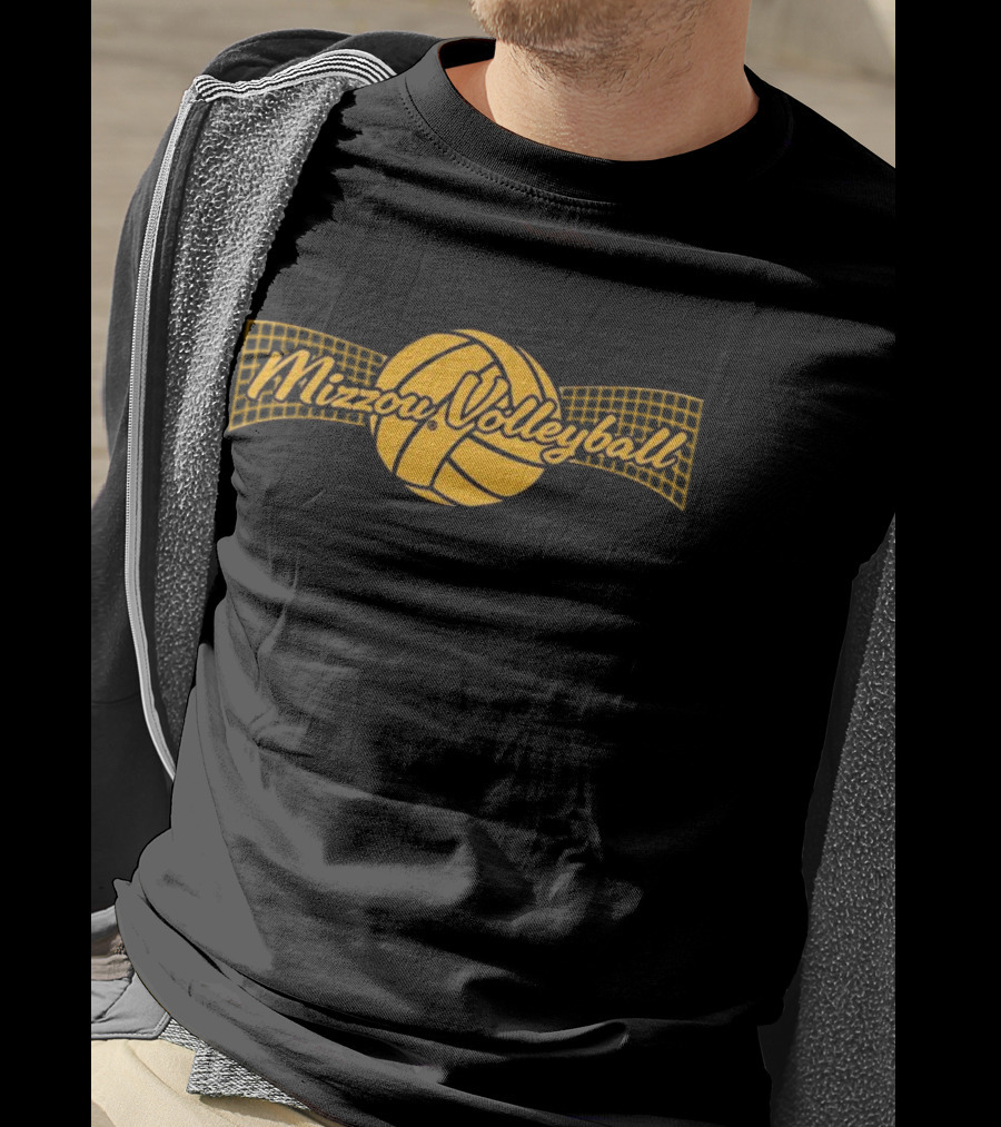 Mizzou Tigers Volleyball Gold Net T-Shirt