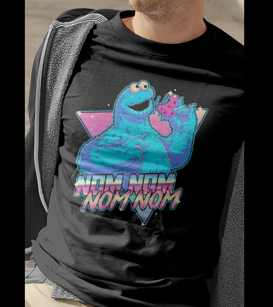 Nom Nom Nom Monster Who Loves A Cookie T-Shirt