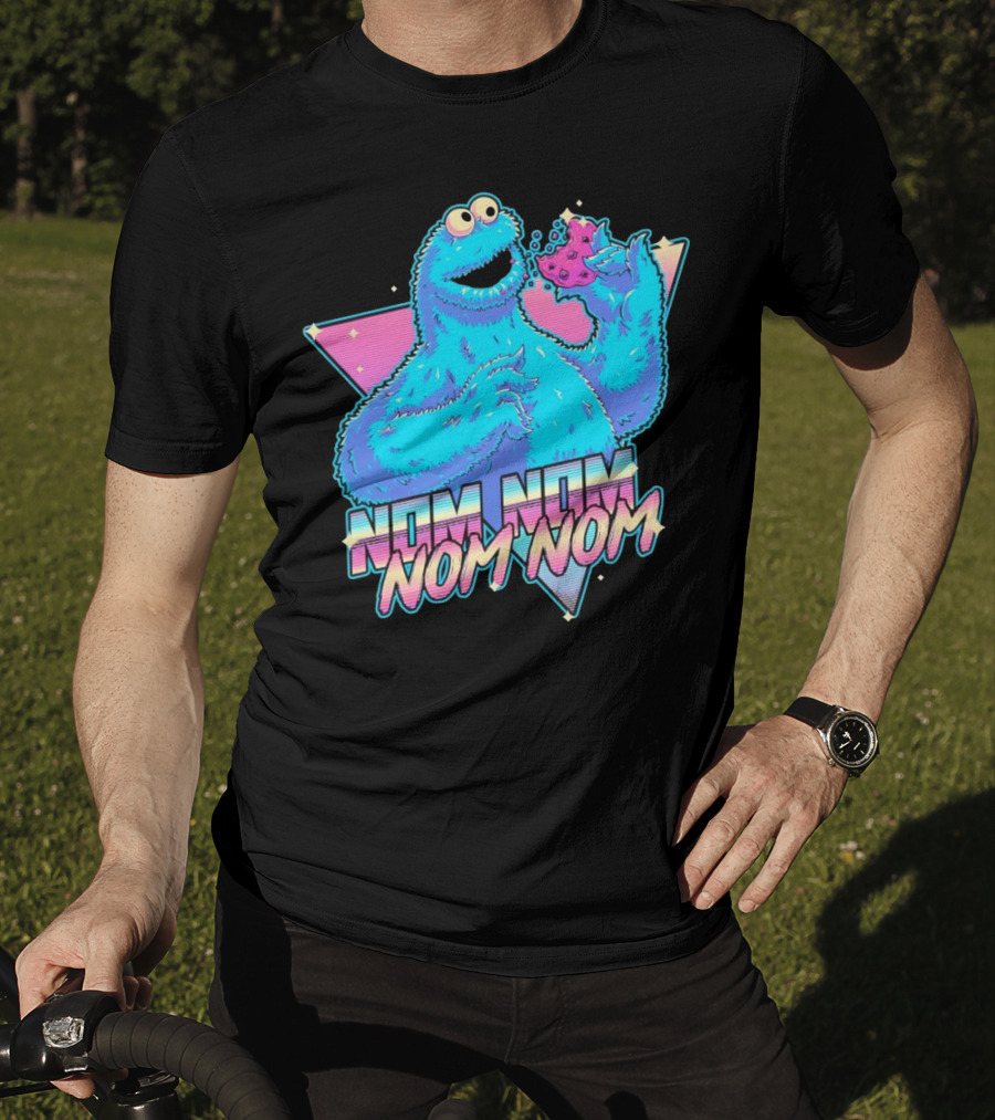 Nom Nom Nom Monster Who Loves A Cookie T-Shirt