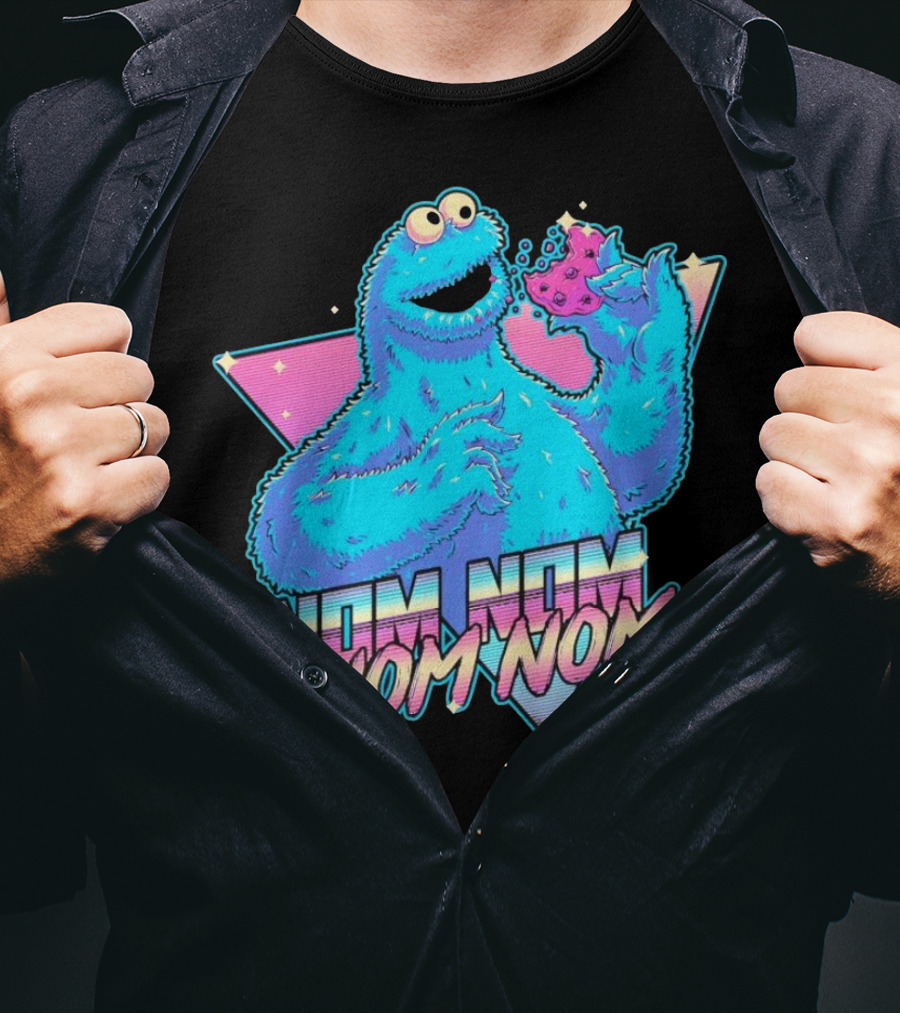 Nom Nom Nom Monster Who Loves A Cookie T-Shirt
