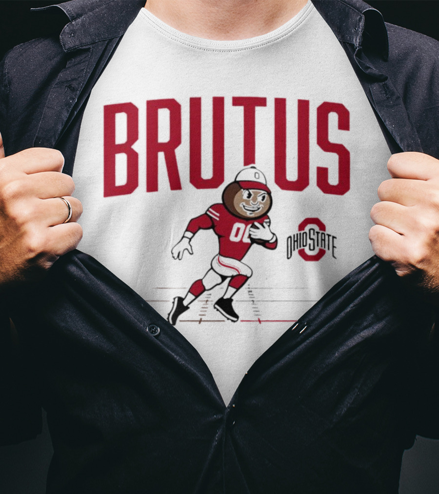 Brutus Ohio State Buckeyes 00 Running Mascot T-Shirt
