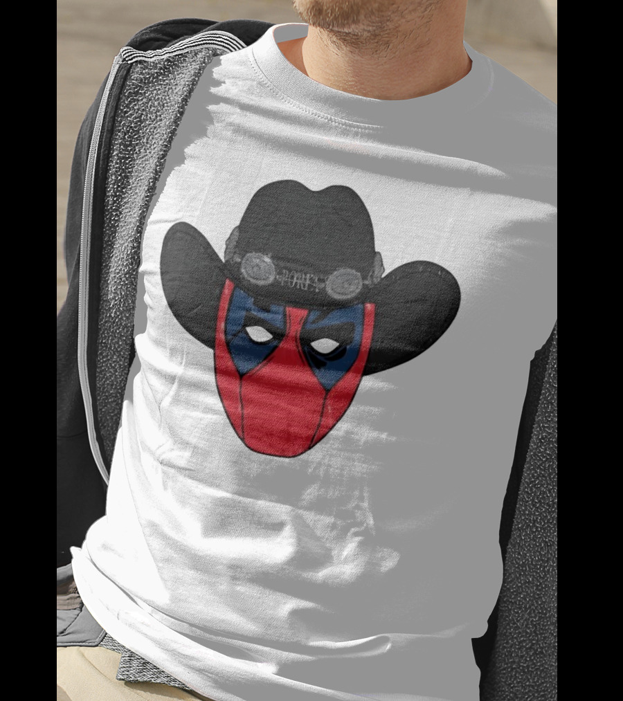 Por Favor Porfapool Deadpool Cowboy Hat Mask T-Shirt