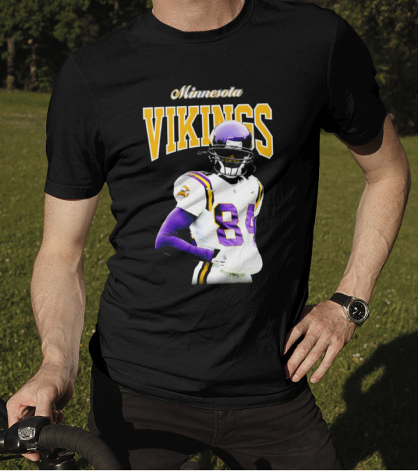 Minnesota Vikings Randy Moss Number 84 Retired Player Sideline Legend T-Shirt