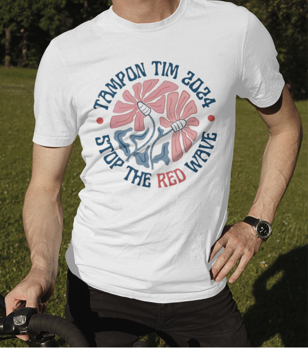 Tampon Tim 2024 Stop The Red Wave Floral T-Shirt