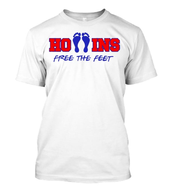 Hollins Free The Feet With Red And Blue Footprints T-Shirt
