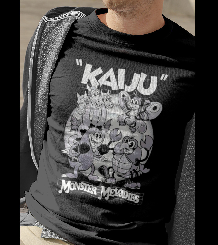 Kaiju Cartoon Monster Melodies Musical Characters T-Shirt
