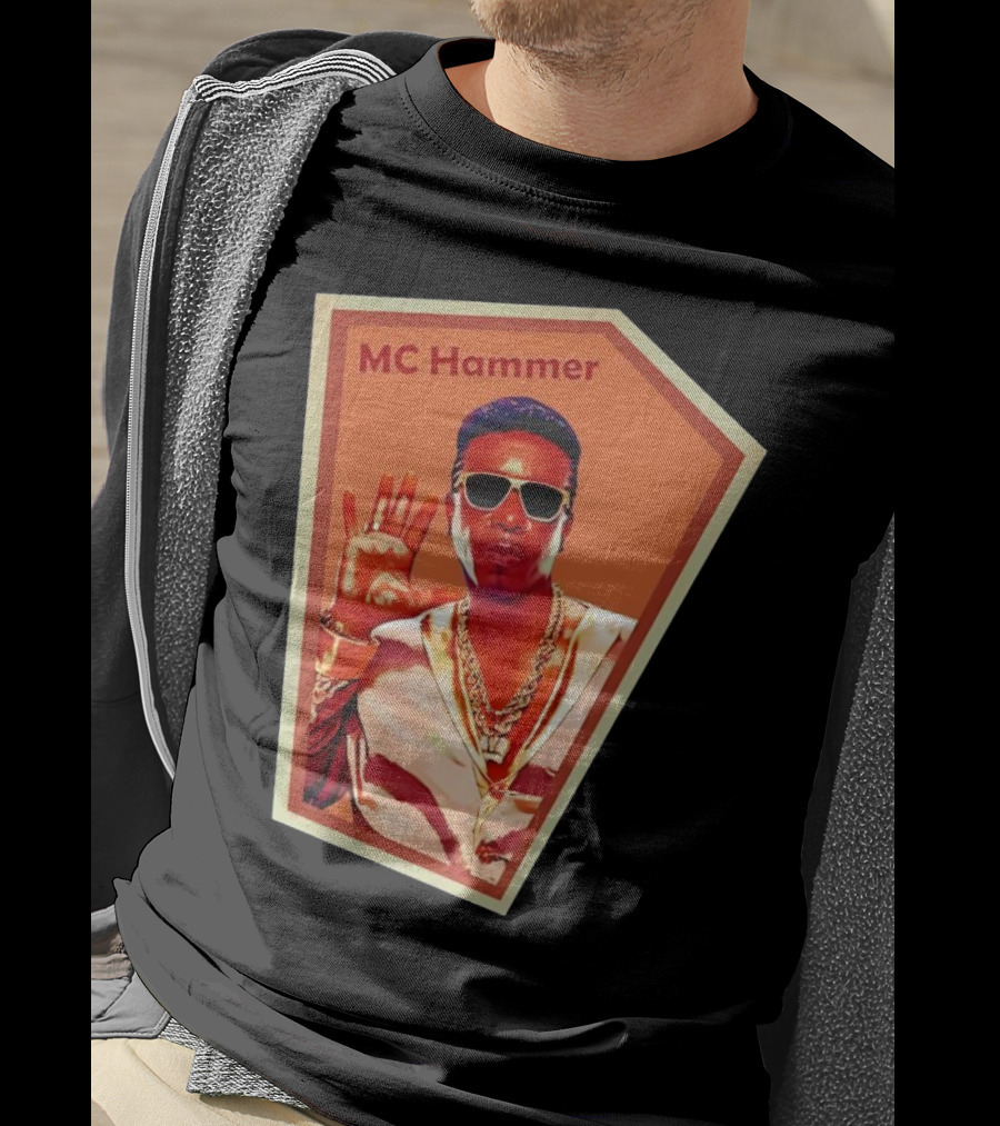 MC Hammer Retro Iconic Style Sunglasses Chains Wave Hand Gesture T-Shirt