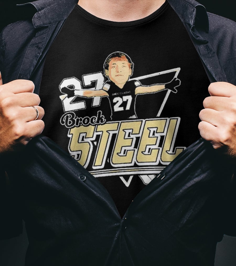 Brock Steel 27 Montana State Bobcats Cartoon T-Shirt