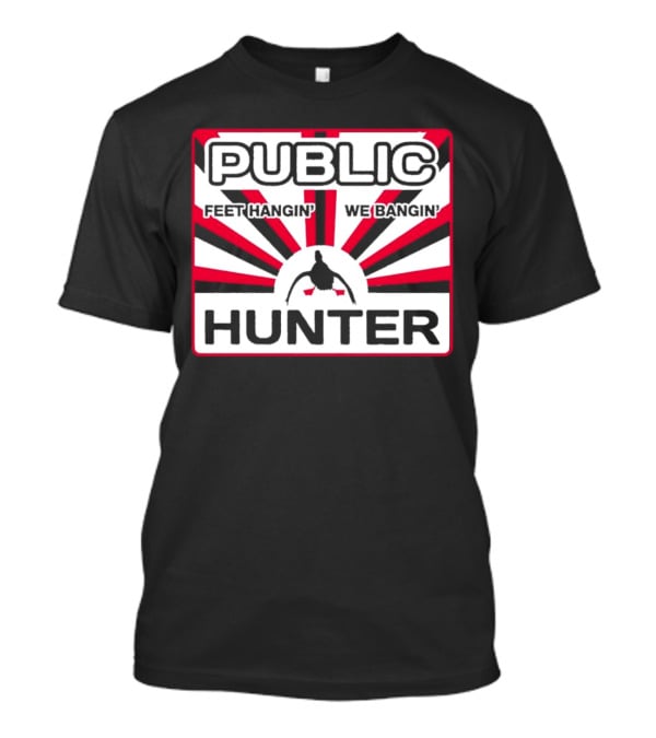 Public Hunter Feet Hangin' We Bangin' Retro Sunburst T-Shirt