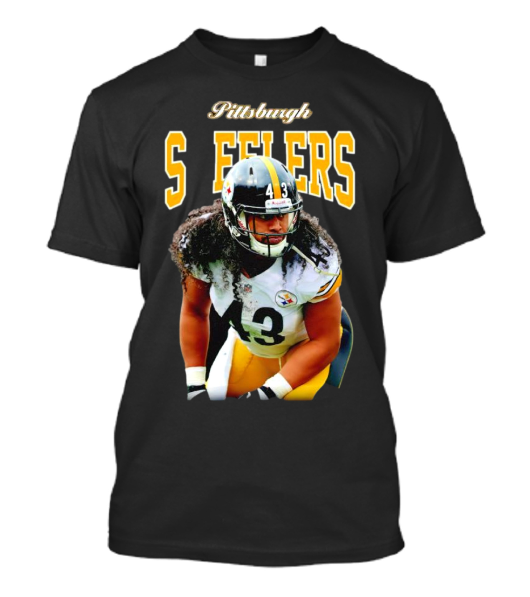 Pittsburgh Steelers Troy Polamalu Retired Player Number 43 Sideline T-Shirt