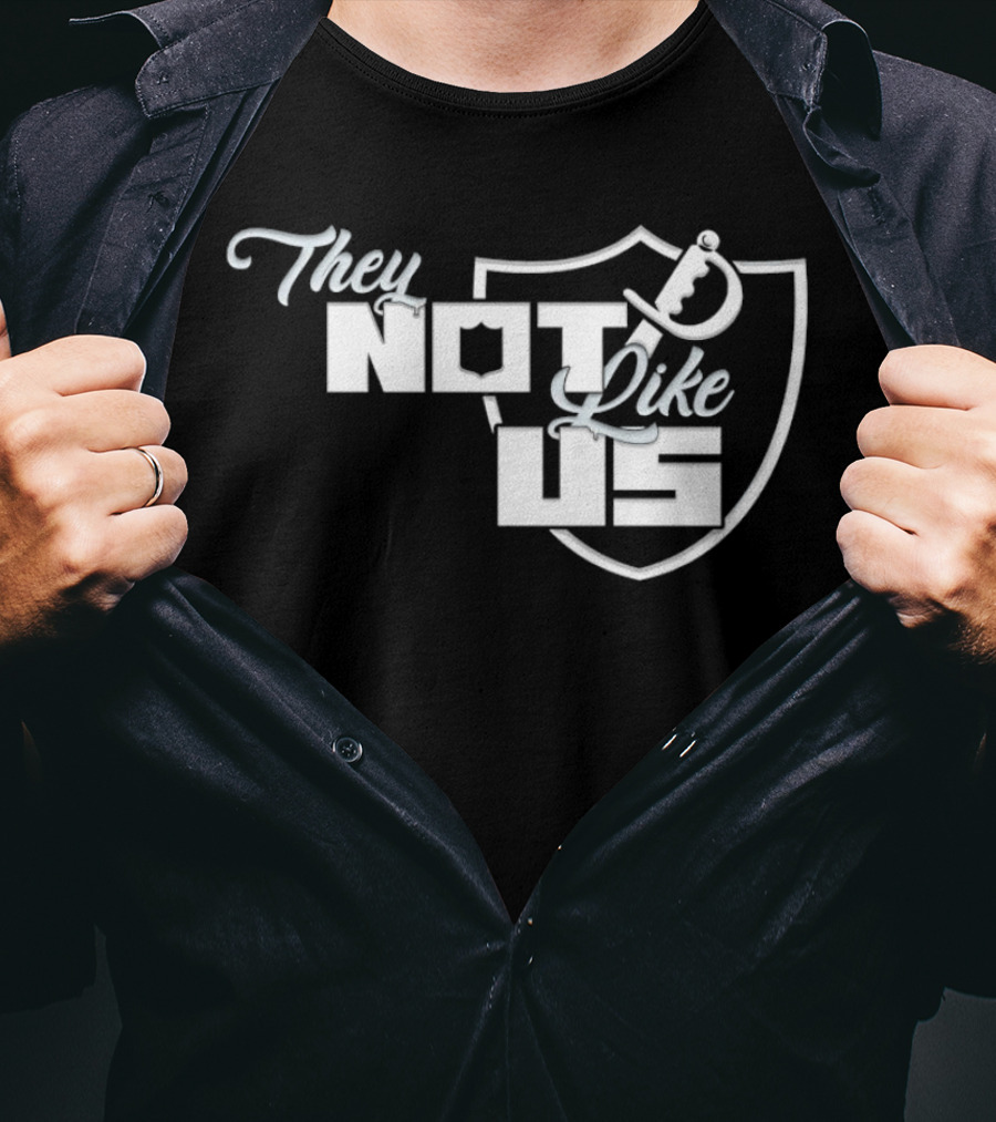 Las Vegas Raiders They Not Like Us Shield T-Shirt