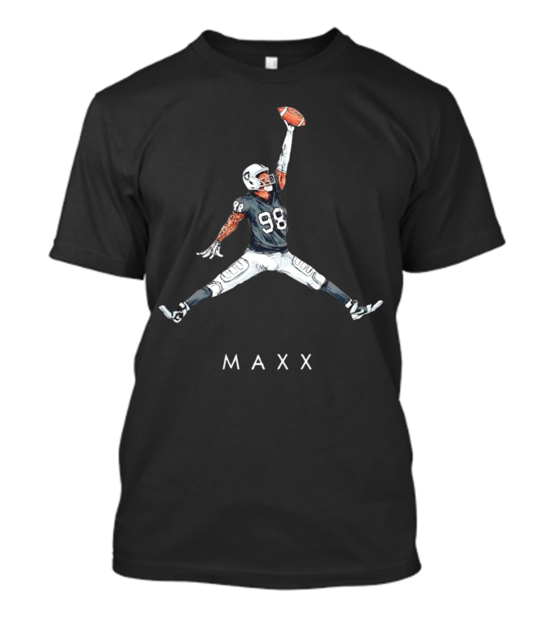Maxx Crosby Las Vegas Raiders 98 Jumpman Style Maxx T-Shirt