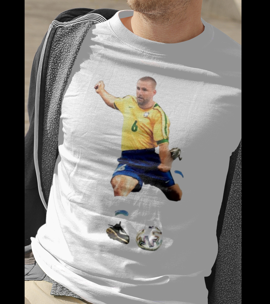 Shawberto Carlos Footballer In Brazilian Kit With Ball T-Shirt
