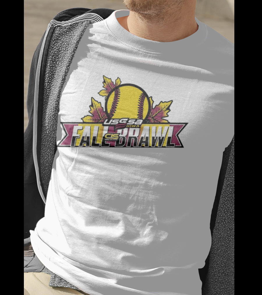 USSSA Iowa Fast Pitch CIS Fall Brawl Leaf Softball T-Shirt