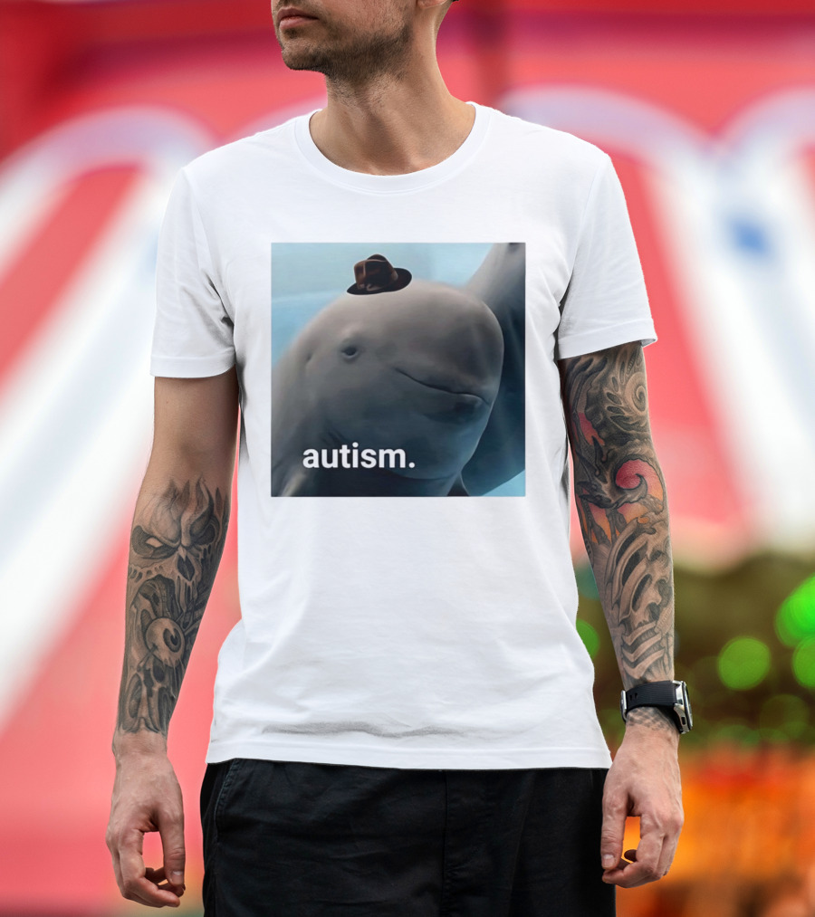 Autism Dolphin Meme with Hat T-Shirt