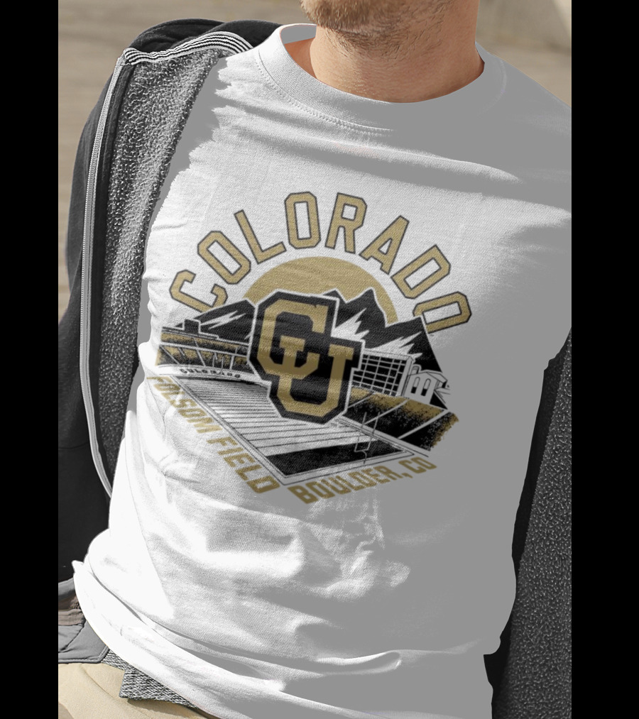 Colorado Buffaloes CU Folsom Field Boulder Stadium T-Shirt