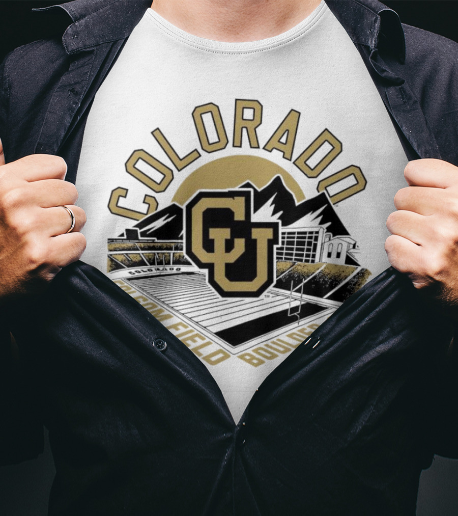 Colorado Buffaloes CU Folsom Field Boulder Stadium T-Shirt