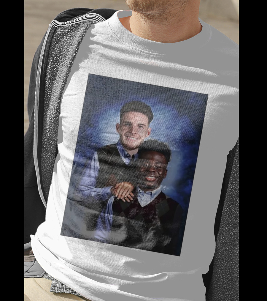 Declan Rice And Bukayo Saka Step Brothers Themed T-Shirt