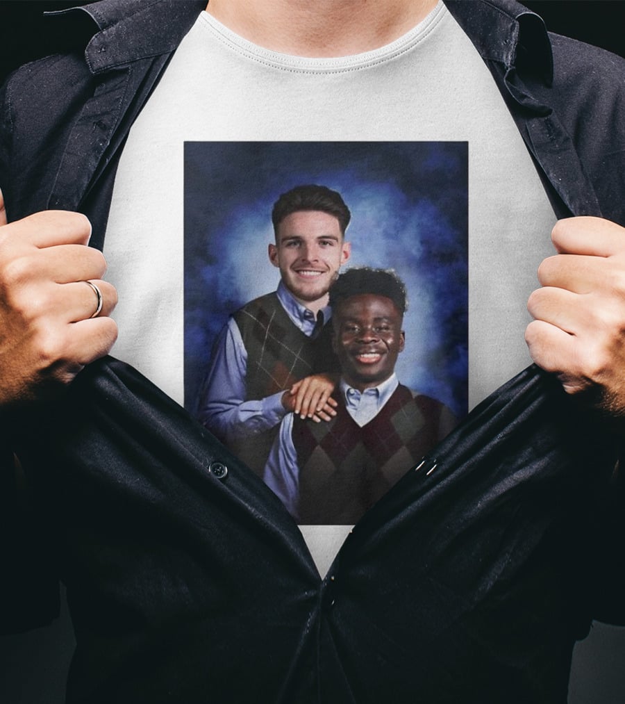 Declan Rice And Bukayo Saka Step Brothers Themed T-Shirt