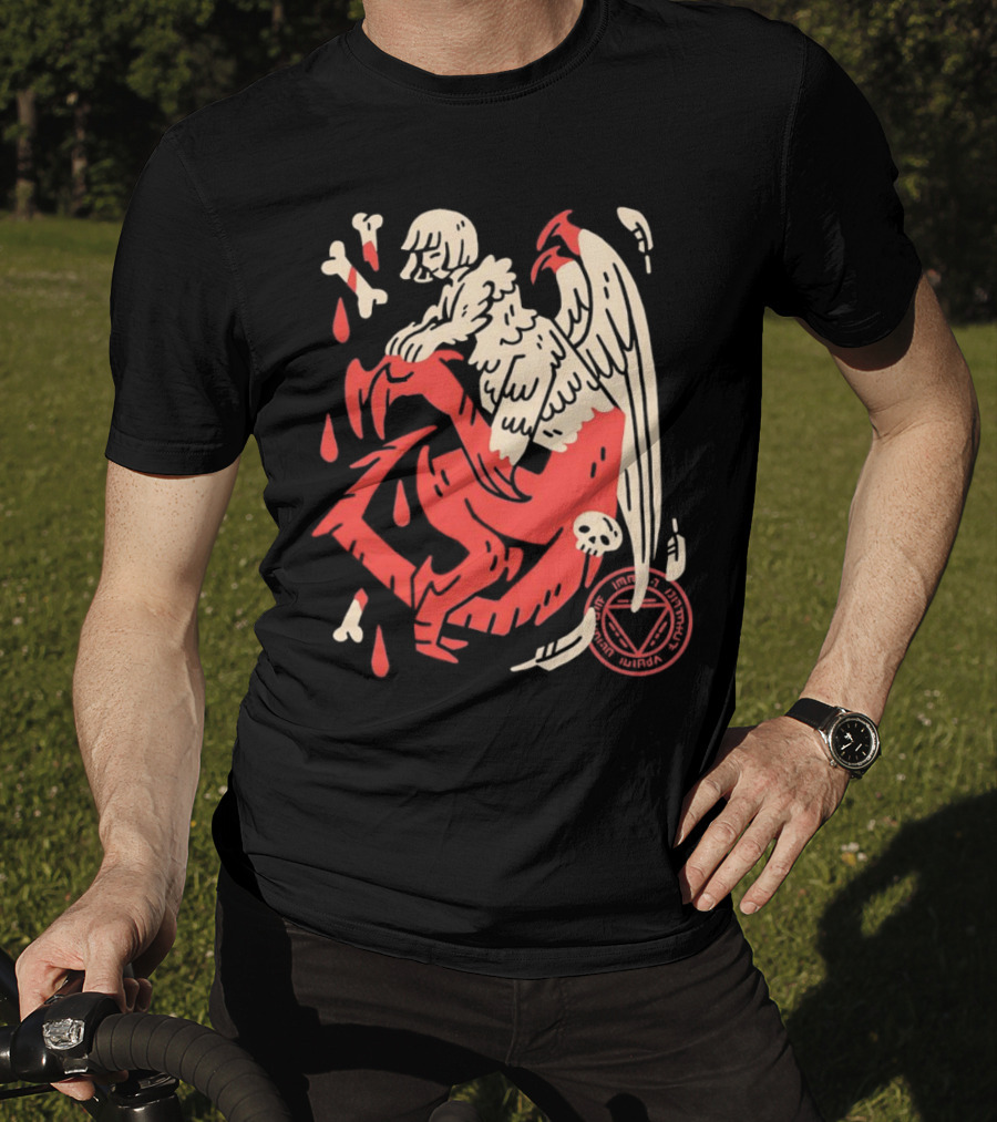 Falin Touden Dungeon Meshi Delicious In Dungeon Forbidden Magic Winged Creature With Skull And Bones T-Shirt