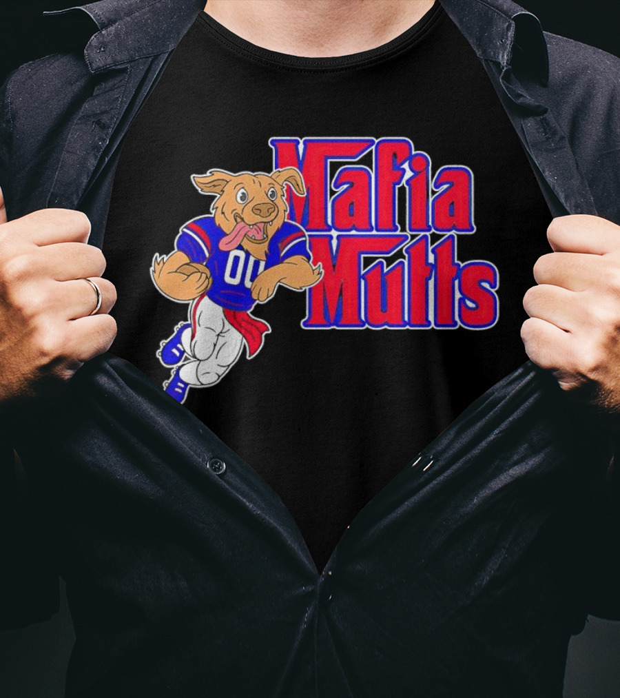 Buffalo Bills Mafia Mutts 01 Football Dog Cartoon T-Shirt
