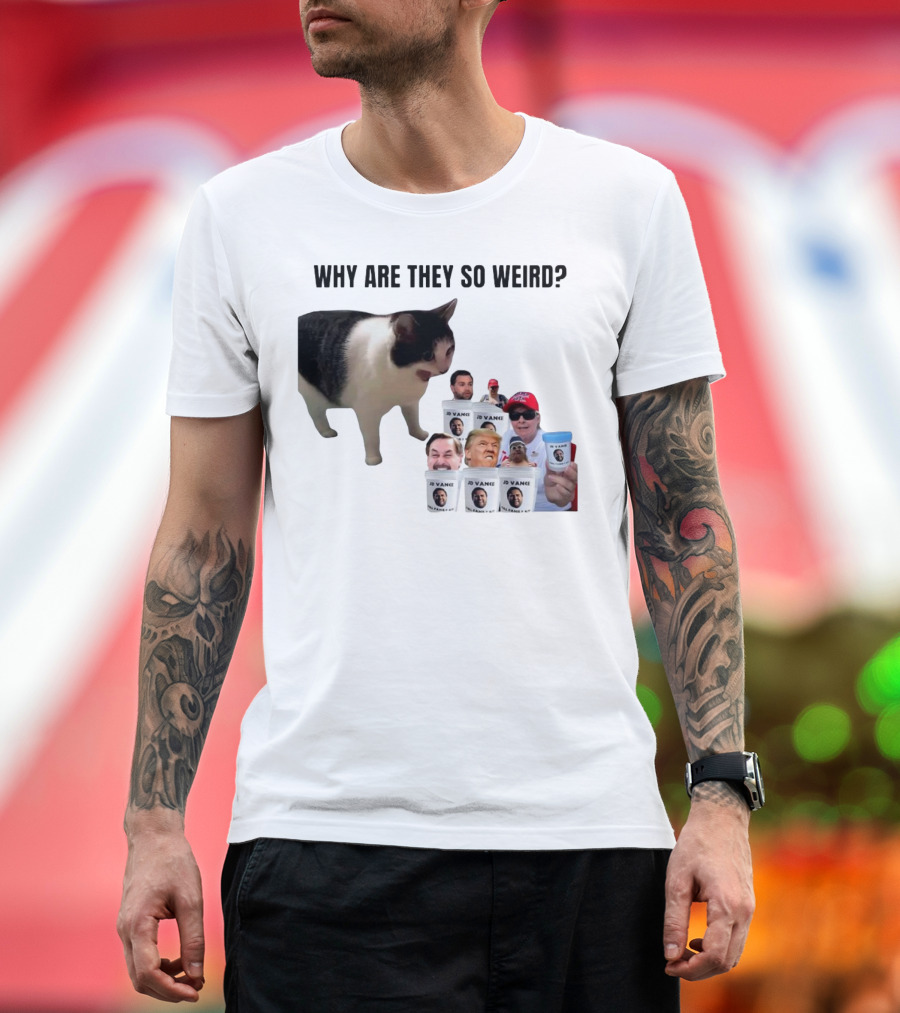 Cat Why Are They So Weird JD Vance Memes Full Family Kit T-Shirt