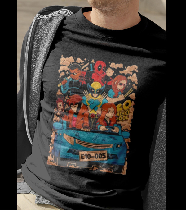 Deadpool Wolverine X-Men Multiverse Cameo 20th Century Ride Characters T-Shirt
