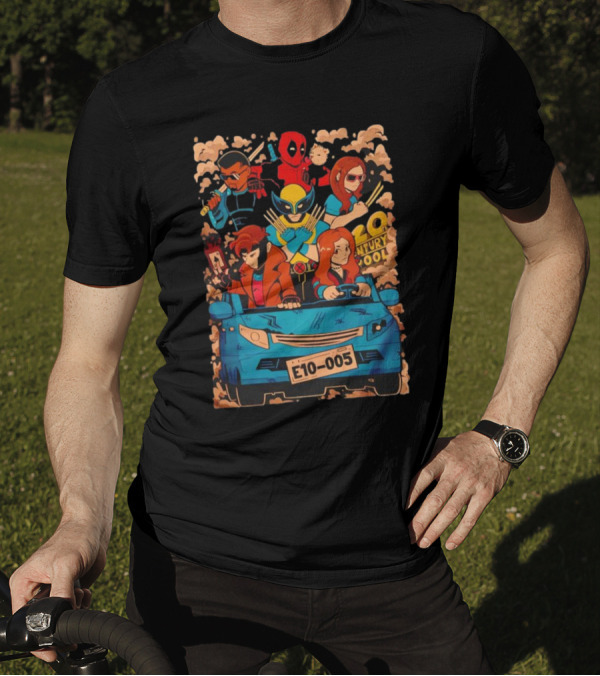 Deadpool Wolverine X-Men Multiverse Cameo 20th Century Ride Characters T-Shirt