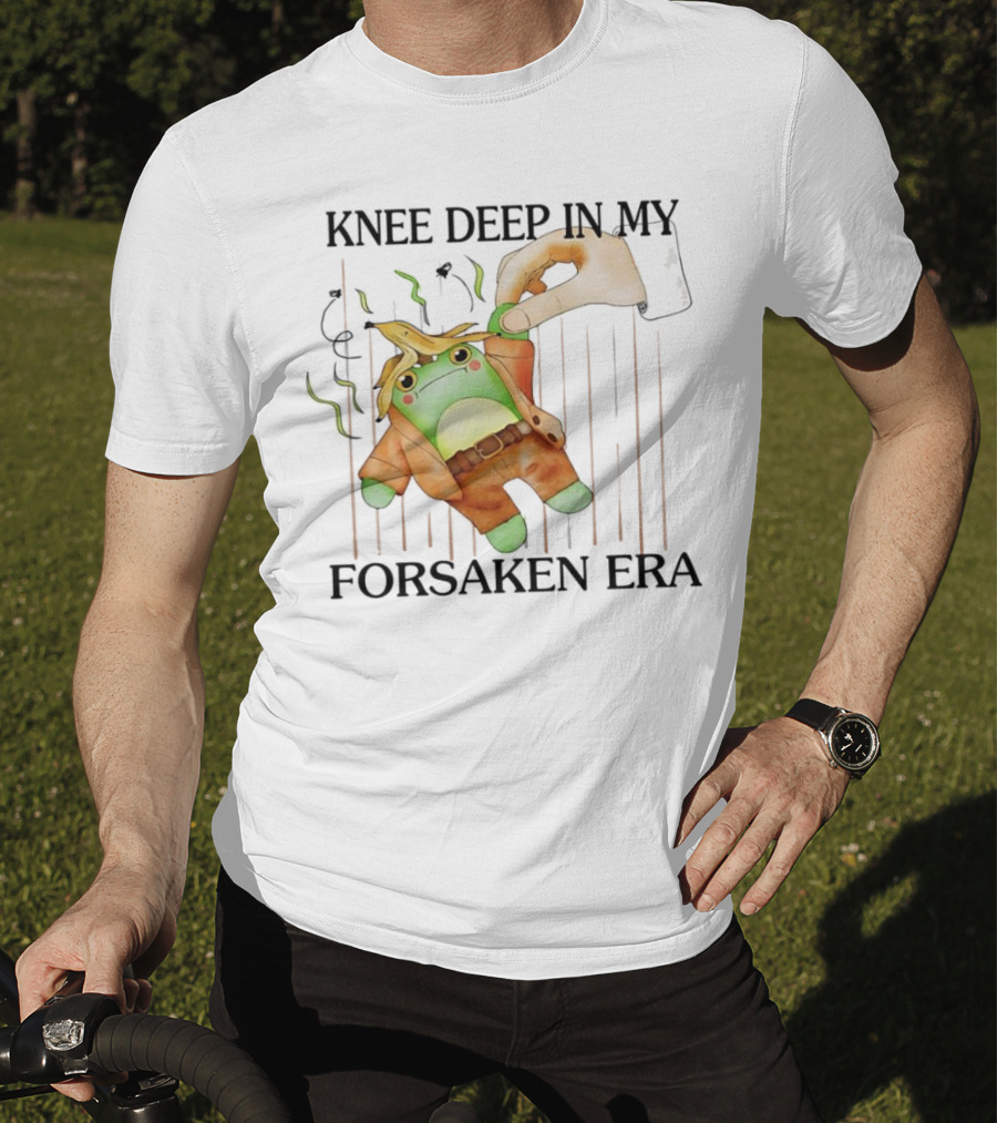 Knee Deep In My Forsaken Era Frog In Banana Peel T-Shirt