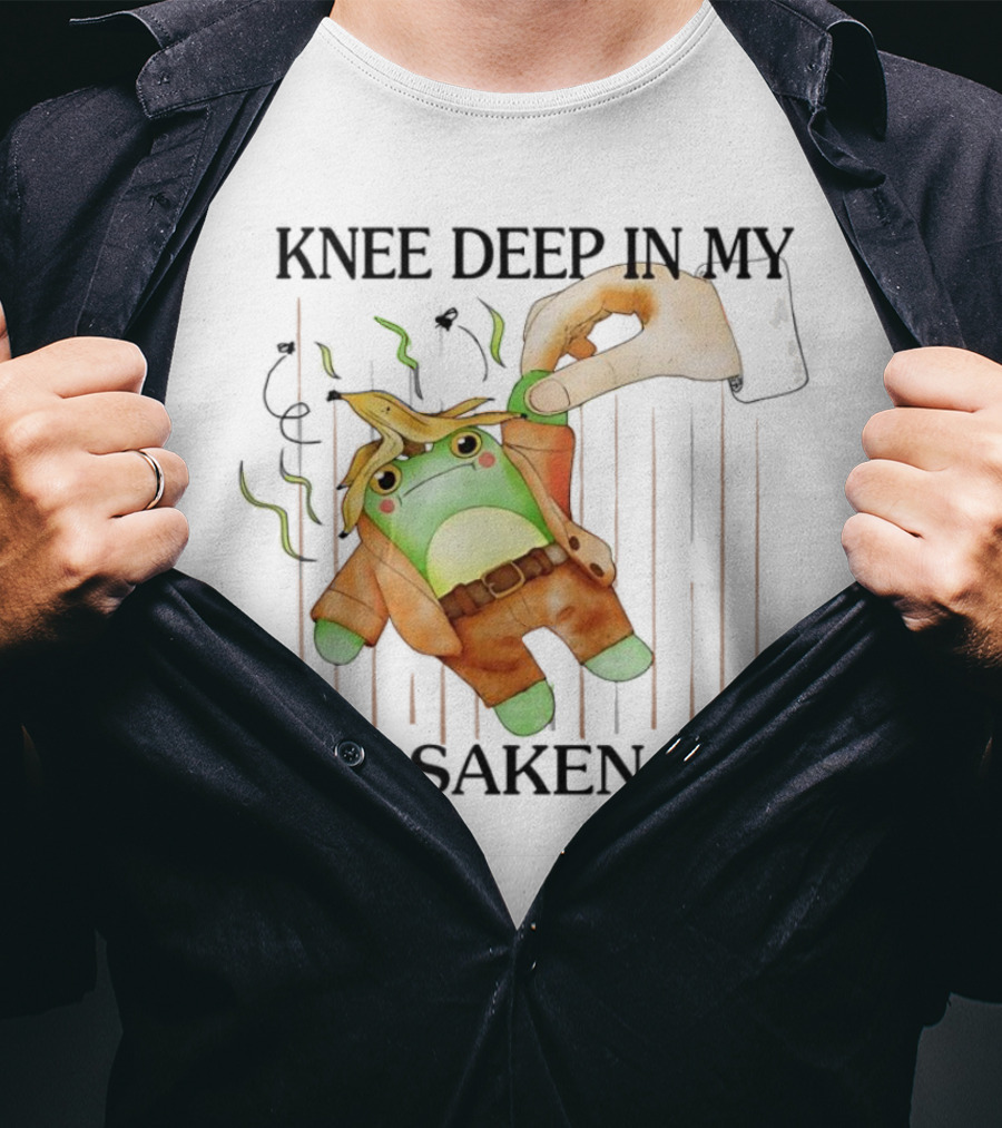 Knee Deep In My Forsaken Era Frog In Banana Peel T-Shirt