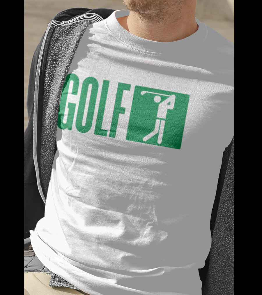 GOLF Swing Silhouette Icon Green T-Shirt