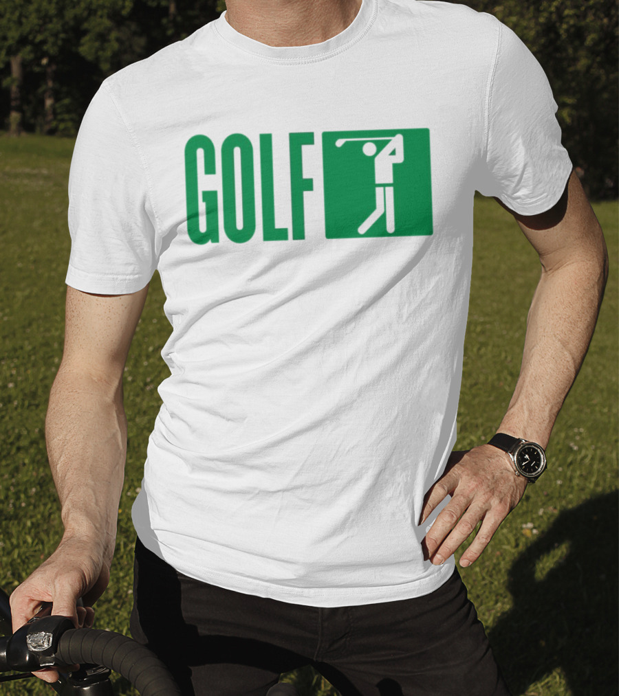 GOLF Swing Silhouette Icon Green T-Shirt
